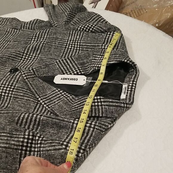 Men's Slim Fit Trench Coat Double Breasted Overcoats Lapel Collar Jacke - Picture 17 of 17